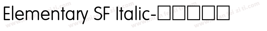 Elementary SF Italic字体转换